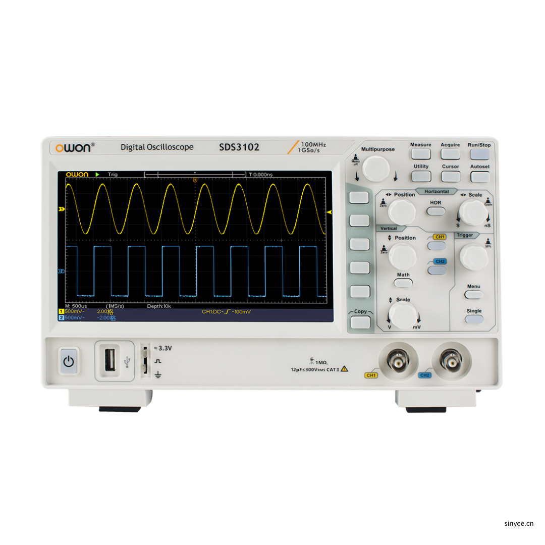 國產SDS3000系列雙通道數字示波器200MHz帶寬